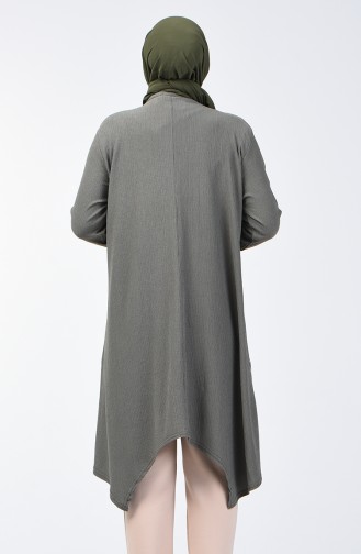 Asymmetric Tunic with Pocket 6050-01 Almond Green 6050-01