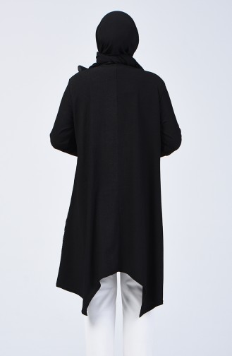 Asymmetric Tunic with Pocket 6050-02 Black 6050-02