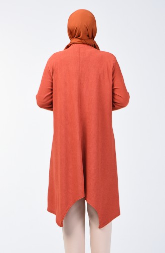 Asymmetric Tunic with Pocket 6050-03 Brick Red 6050-03