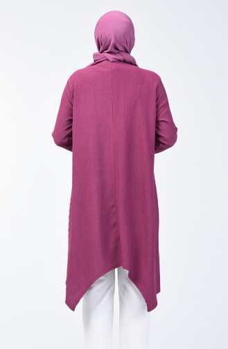 Asymmetric Tunic with Pocket 6050-04 Dusty Rose 6050-04