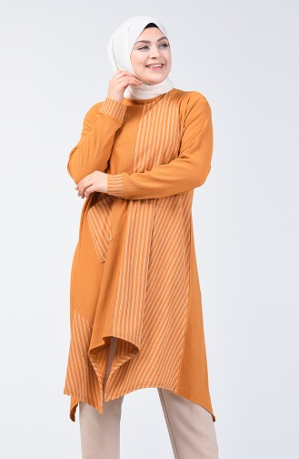 Cepli Asimetrik Tunik 6050-07 Hardal