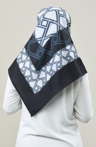 Digitally Printed Taffeta Scarf 95335-05 Grey 95335-05