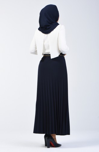 Sandy Pleated Skirt 1010A-01 Navy Blue 1010A-01