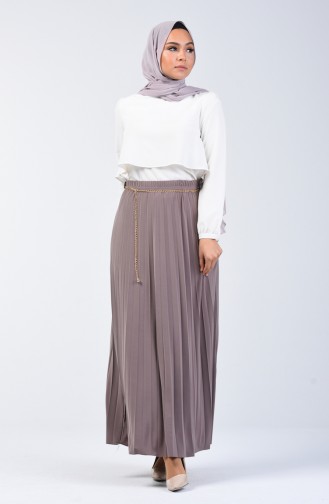 Sandy Pleated Skirt 1010A-03 Mink 1010A-03