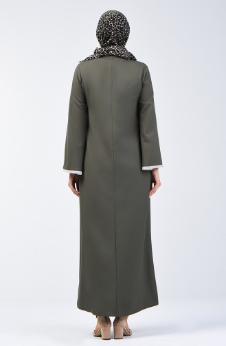 Zippered Abaya 0269-02 Khaki 0269-02