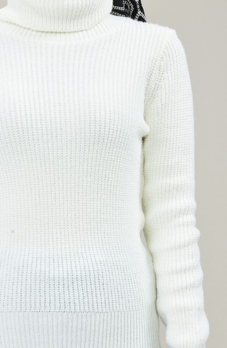 Knitwear Turtleneck Sweater 0512B-04 Ecru 0512B-04