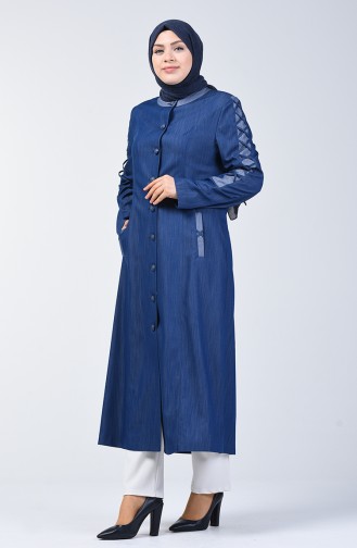Navy Blue Overjas 0839-01