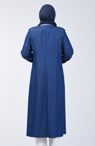 Grösse Grosse Hijab-Mantel  0839-01 Dunkelblau 0839-01