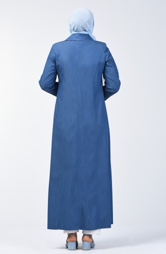 Grösse Grosse Hijab-Mantel  0855-03 Jeansblau 0855-03