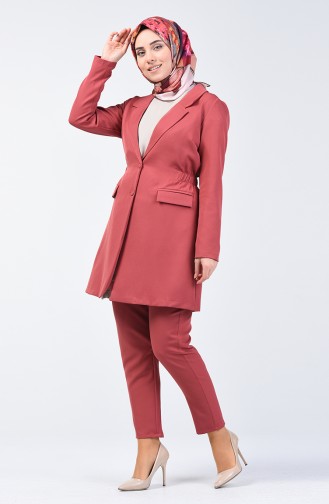 Ensemble Deux Pieces Veste Pantalon  5536-02 Rose Pâle 5536-02