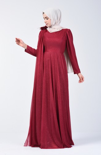 Robe de Soirée à Paillettes 3050-05 Bordeaux 3050-05