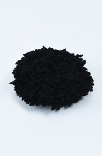 Sefamerve Tiftikli Topuz Tokası 6000-01 Siyah 6000-01