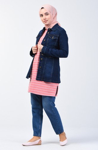 Jeans Jacke 6082-02 Dunkelblau 6082-02