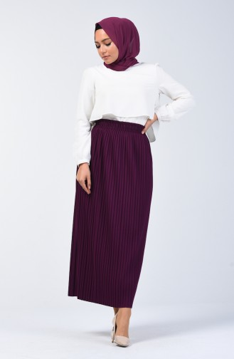 Pleated Skirt 0006-11 Purple 0006-11