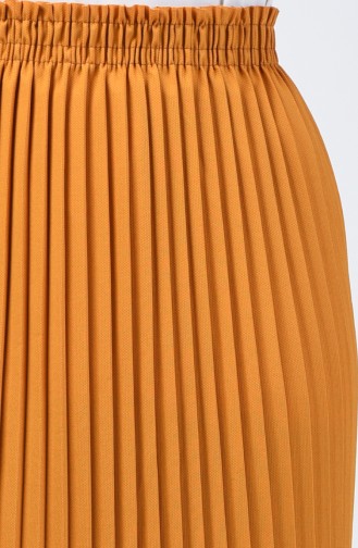 Pleated Skirt 0006-14 Mustard 0006-14