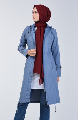 Hooded Sports Coat 6089-03 Jeans Blue 6089-03