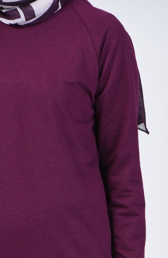 Reglan Kol Sweatshirt 3151-04 Mürdüm