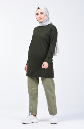 Dunkel Khaki Pulli 3151-11