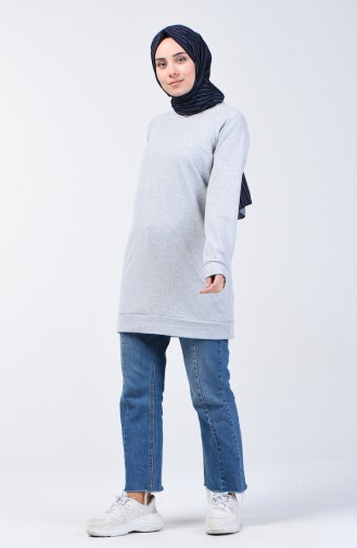 Reglan Kol Sweatshirt 3151-12 Açık Gri