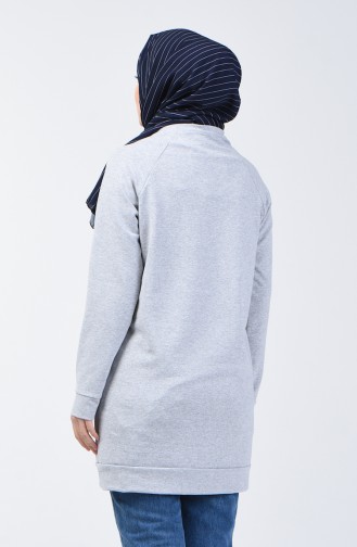 Reglan Kol Sweatshirt 3151-12 Açık Gri