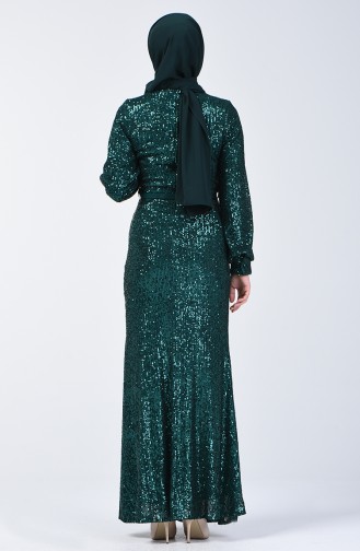 Sequin Fabric Evening Dress 81765-03 Jade Green 81765-03