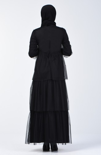 Tüll Abendkleid 6058-02 Schwarz 6058-02