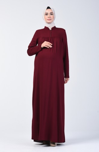 Claret red İslamitische Jurk 8188-01