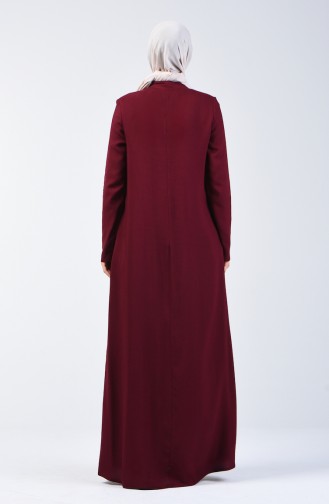 Claret red İslamitische Jurk 8188-01