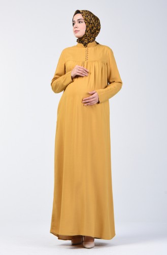 Buttoned Dress 8188-04 Mustard 8188-04