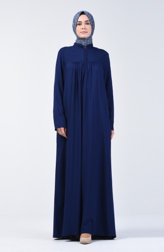 Geknöpftes Kleid 8188-05 Dunkel Blau 8188-05