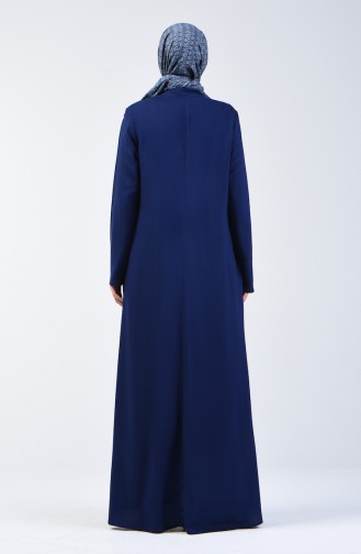 Navy Blue İslamitische Jurk 8188-05