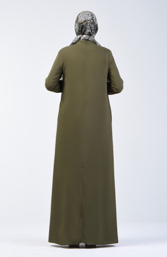 Khaki İslamitische Jurk 8188-06