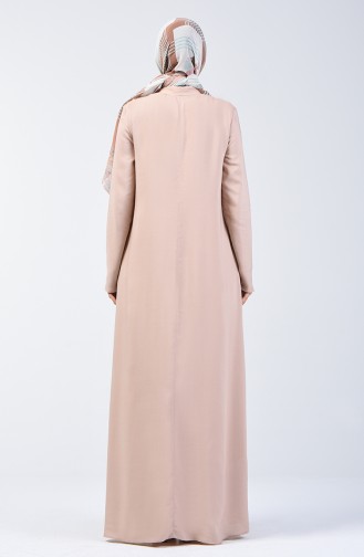 Buttoned Dress 8188-10 Dark Cream 8188-10