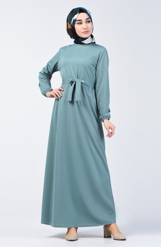 Elastic Belted Dress 2009-05 Almond Green 2009-05