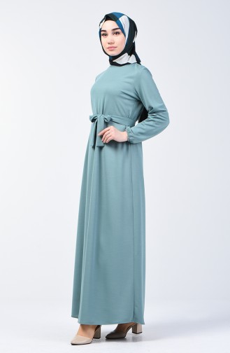 Elastic Belted Dress 2009-05 Almond Green 2009-05