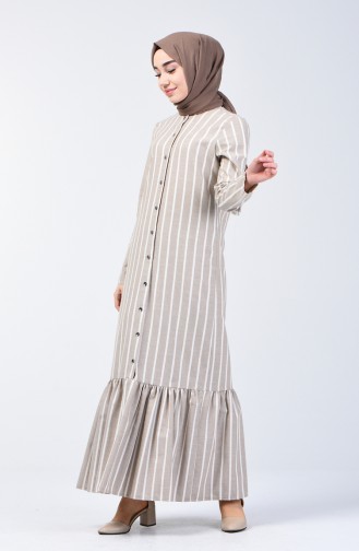 Mink Hijab Dress 3147-03