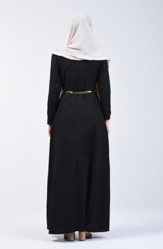 Black Hijab Dress 6450-03