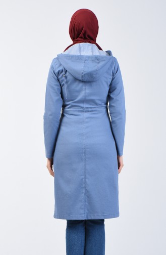 Trenchcoat mit Kapuze 6087-02 Indigo 6087-02