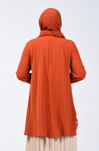 Büyük Beden Aerobin Kumaş Tunik 8309-10 Kiremit