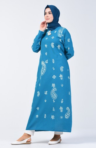 Gauze Long Tunic 0404-05 Turquois 0404-05