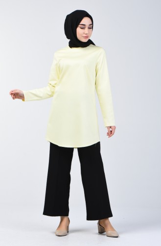 Plain Tunic 3177TNK-01 Limon Yellow 3177TNK-01