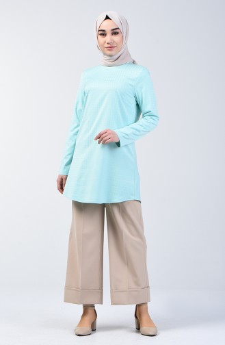 Plain Tunic 3178TNK-01 Aqua Green 3178TNK-01