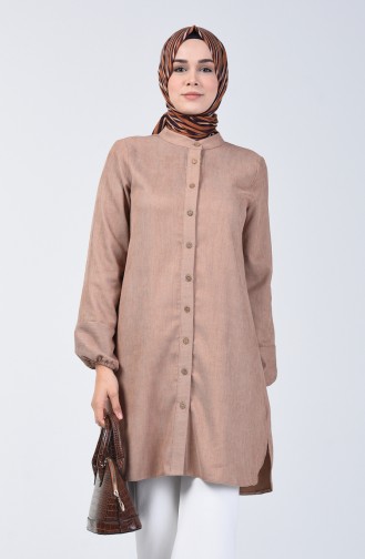 Elastic Corded Tunic 0270-08 Milky Brown 0270-08