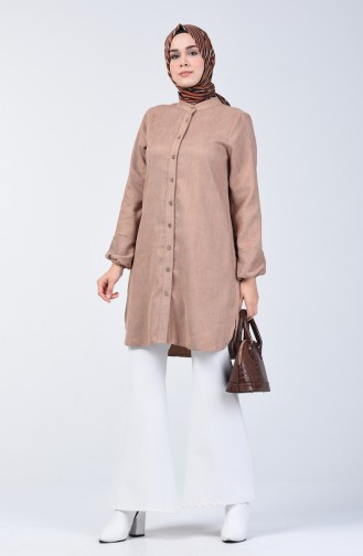 Elastic Corded Tunic 0270-08 Milky Brown 0270-08