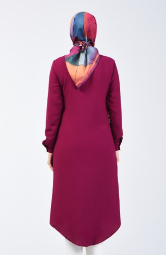Hidden Buttoned Long Tunic 3010-05 Damson 3010-05