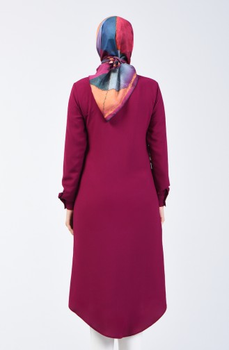 Hidden Buttoned Long Tunic 3010-05 Damson 3010-05