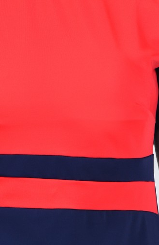 Kurzarm Pool Badebekleidung 0118-15 Rot Dunkelblau 0118-15