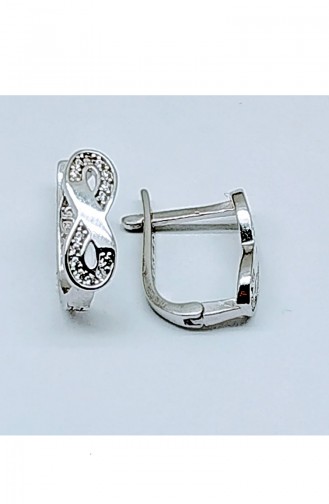 Damen Silber Ohrring  BYNKP004 Weiss 004
