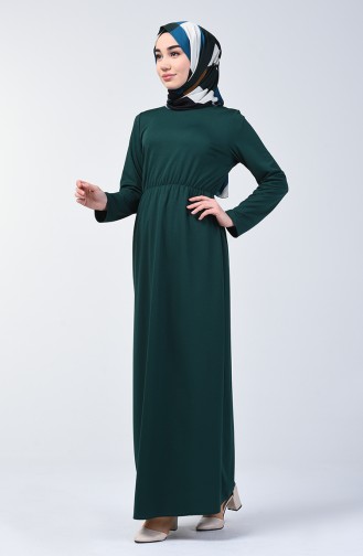 Robe Taille Élastique 2025-03  Vert émeraude 2025-03