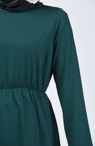 فستان بخصر مطاطي أخضر زمردي 2025-03